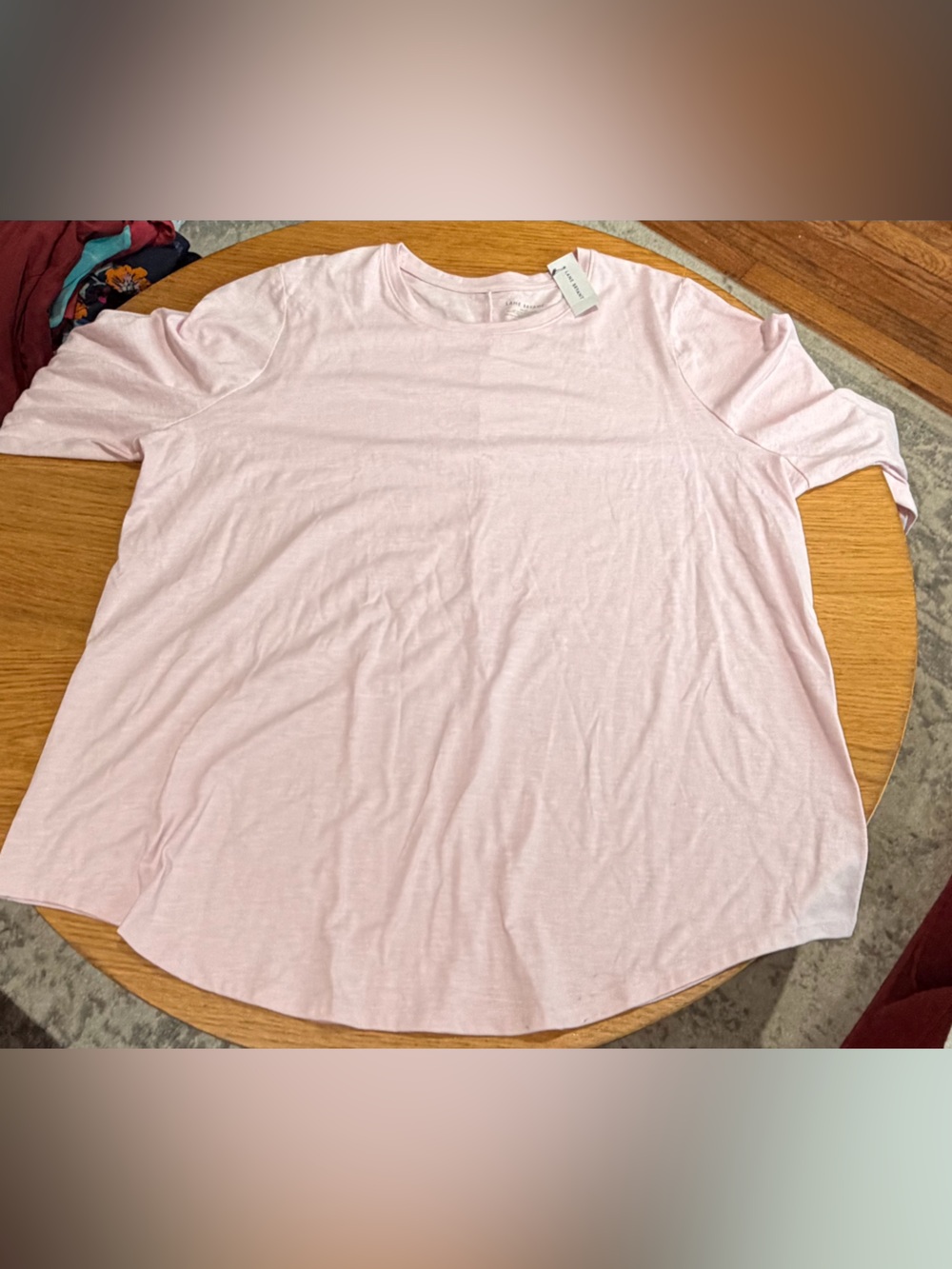 Lane Bryant Soft Light Pink Long Sleeve Tee
